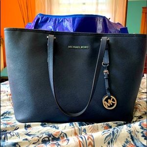 Michael Kors navy blue tote